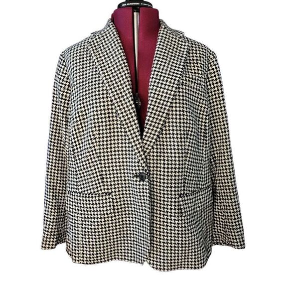 Lauren Ralph Lauren Women's Houndstooth Twill Blazer (Size 20W) - Picture 1 of 8